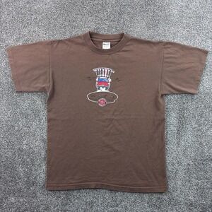Vintage Schwinn Mountain Bike Shirt Mens Large Brown Moab Utah Off Road Hiking